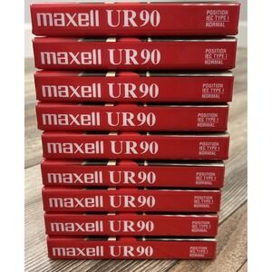 Maxell‎ UR 60 Audio Cassette Tapes Normal Bias 60 Minutes Factory Sealed 9 Tapes